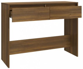 barna tölgyszínű szerelt fa dohányzóasztal 100x35x76,5 cm