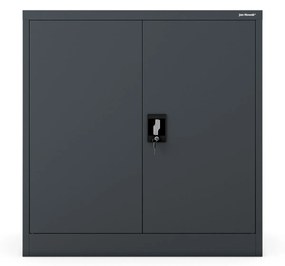 Alacsony fém irattartó szekrény BEATA, 900 x 930 x 400 mm, antracit