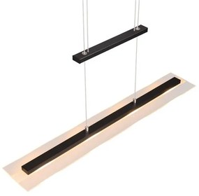 Fekete LED függőlámpa üveg búrával Milos – Trio