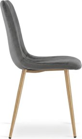 Szürke bársonyszék LAVA PEWTER GREY