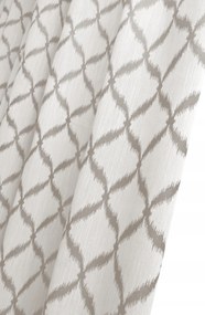 Dekoratív függöny, függönyanyag rombusz mintával, 300 cm magas. Bézs