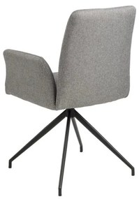 Szürke kárpitozott karfás étkezőfotel Naya – Actona