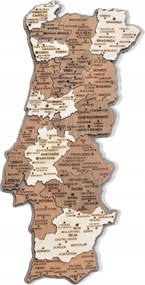 Portugália Térkép Falra Fa Kép Fa Fali Dekoráció