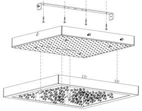 Eglo 32025 - LED Mennyezeti lámpa CARDITO LED/16W/230V