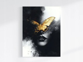 Vászonkép Canvas Absztrakt Portré Nő Arc Pillangó Maszk 60x80