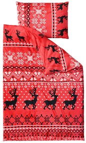 Mikroplüss ágyneműhuzat BLACK DEERS piros Ágyneműhuzat mérete: 70 x 90 cm | 140 x 200 cm