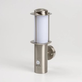 LED kültéri falilámpa mozgásérzékelővel 1xE27/4,9W/230V IP44 matt króm