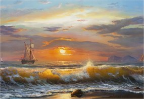 Flizelina fotótapéta Nappaliba és Hálószobába Tengeri panoráma 152x104