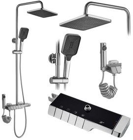 Zuhanyszett Termosztátos REA ROB Nickiel Brush INOX