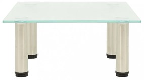 322759 TV Stand Frosted 40x35x17 cm Tempered Glass