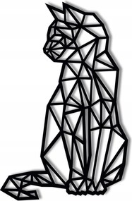 Macska 70cm Geometrikus szilárd fali dekoráció Áttört Panel kép