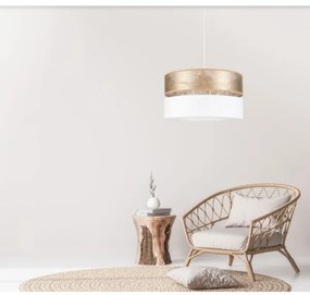 Csillár zsinóron LIMA 1xE27/60W/230V fehér/arany