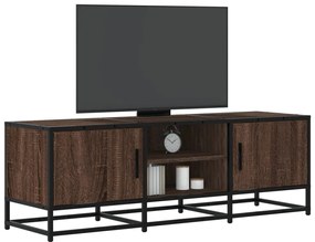 barna tölgy színű szerelt fa és fém TV-szekrény 120x35x41 cm
