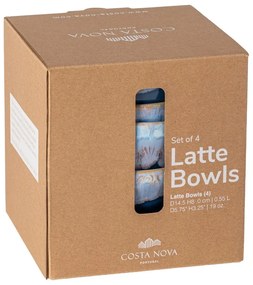 Kék agyagkerámia tál szett 4 db-os ø 15 cm Latte – Costa Nova