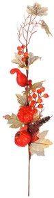 Őszi műág - piros tök és bogyós gyümölcsök, 73 cm