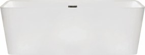 Balneo Szabadonálló Fali Kád Roma 170 x 80 cm Gun Metal Fedéllel