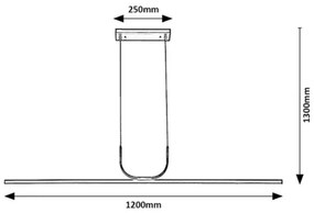 Rabalux 72129 - LED Csillár zsinóron ELIA LED/25W/230V 3000K króm