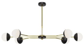 Jupiter 1981 - Csillár rúdon TRENTO 6xG9/10W/230V fekete/arany