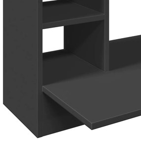 fekete szerelt fa falra szerelhető íróasztal 105 x 48 x 75 cm
