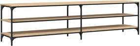 vidaXL sonoma tölgyszínű szerelt fa és fém TV-szekrény 200x30x50 cm