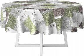 Cerata Kerek Vastag Kör Abrosz Fehér Szürke Zöld Barna Minták 120 cm