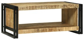 dohányzóasztal 90x50x38 cm Tömör durva mangófából
