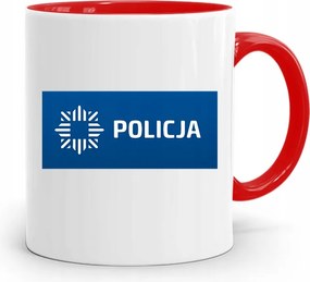 Piros Bögre Ajándék Rendőrnőnek, fényképes nyomattal