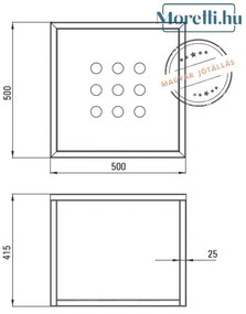 DEANTE-CSW-X50A Fekete Színű Fürdőszoba Konzol