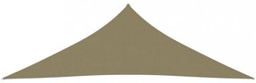 bézs háromszögű oxford-szövet napvitorla 2,5 x 2,5 x 3,5 m