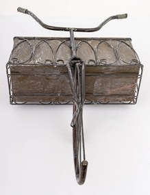 Ezüst fém virágtartó 30,5x33x18cm