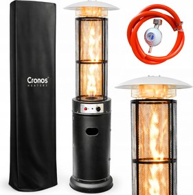 Fűtőernyő Teraszfűtő Gáz Piramis Kheopsz Fekete 11 kW