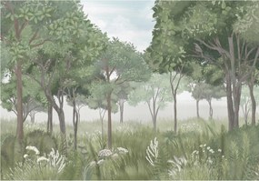 Fotótapéta Erdei vinil akvarell 368x254 +ragasztó