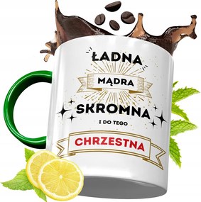 Zöld Bögre Keresztelőre Születésnapi Ajándék fényképes nyomattal