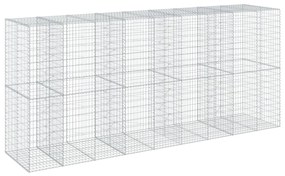 horganyzott vas gabion kosár fedéllel 450 x 100 x 200 cm