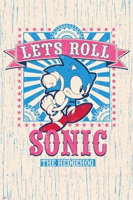 Plakát Sonic the Hedgehog - Let‘s Roll, (61 x 91.5 cm)