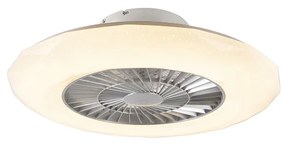 Mennyezeti ventilátor ezüst LED-del, csillaghatással, fényerőszabályozóval - Clima