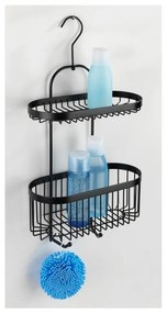 Classic Plus 2 Tier Caddy fekete felfüggeszthető kosár - Wenko