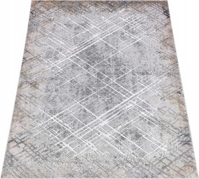 Komo Szőnyeg 200x300 Stílusos Modern fényes szürke bézs w12