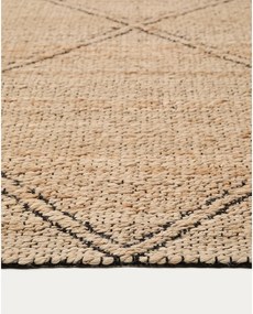 Natúr színű kézi szövésű juta szőnyeg 200x300 cm Vallalta – Kave Home