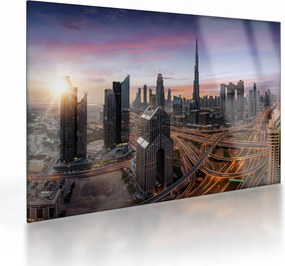 Üveg kép - Dubai panorámája (70x50 cm)
