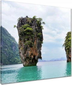 Vászonkép 60x60 Magányos szikla a trópusokon