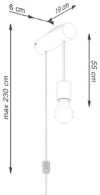 Sollux SL.1644 - Fali lámpa NIMBI 1xE27/15W/230V bükkfa
