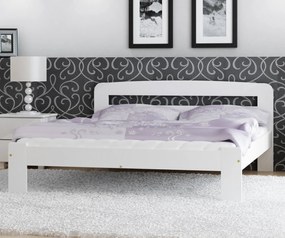 AMI nábytek Marcelína ágy 120x200 tömör fenyő fehér