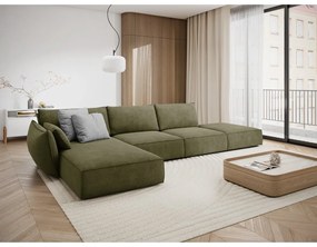 Zöld sarokkanapé (bal oldali) Vanda – Mazzini Sofas