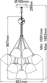 Quintiesse NULA QN-NULA-15P Függőlámpa 15x40W/E14