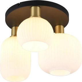 TRIO 619800308 DIVA Glamour Mennyezeti Lámpa Fekete, Arany E27 IP20