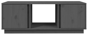 Szürke tömör fenyőfa dohányzóasztal 110x50x40 cm
