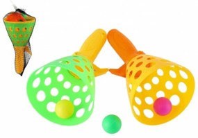 Fogás golyó játszma, meccs / fogása A labda 2ks műanyag 19cm + 3 balls a hálóban