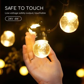 Aigostar - LED Kültéri dekoratív lánc 10xLED/8m IP44 meleg fehér