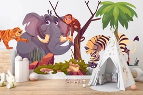 Falmatrica gyerekeknek animált állatok Madagaszkár 100 x 200 cm